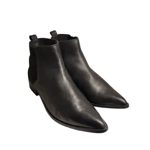 Steve Madden Womens Jingle Black Leather Pull On Ankle Booties Shoes Sz 11