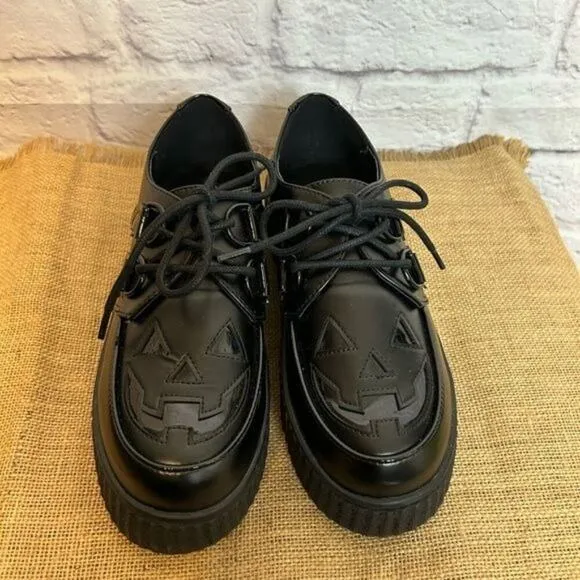 Strange Cvlt Halloween Edition Krypt Jackolantern Black Platform Shoes Size 6