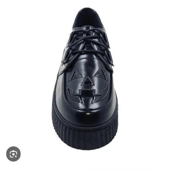 Strange Cvlt Halloween Edition Krypt Jackolantern Black Platform Shoes Size 6
