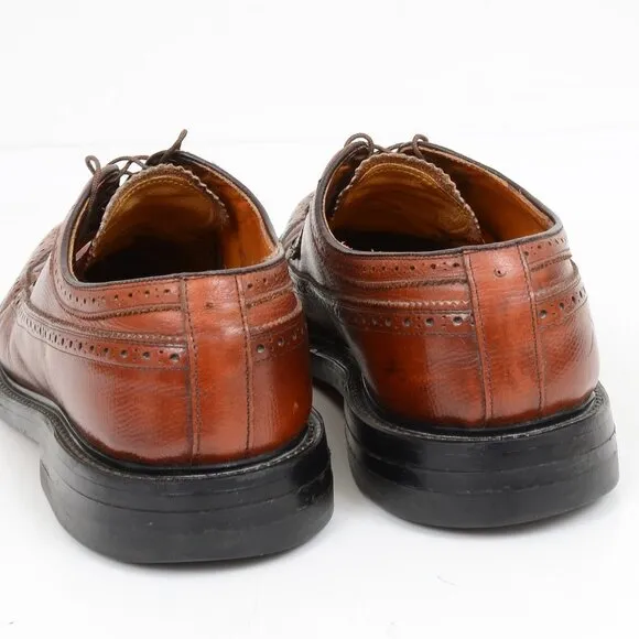 Stuart McGuire Wing-tip Brown Leather Oxford Men's Derby Shoes 11D