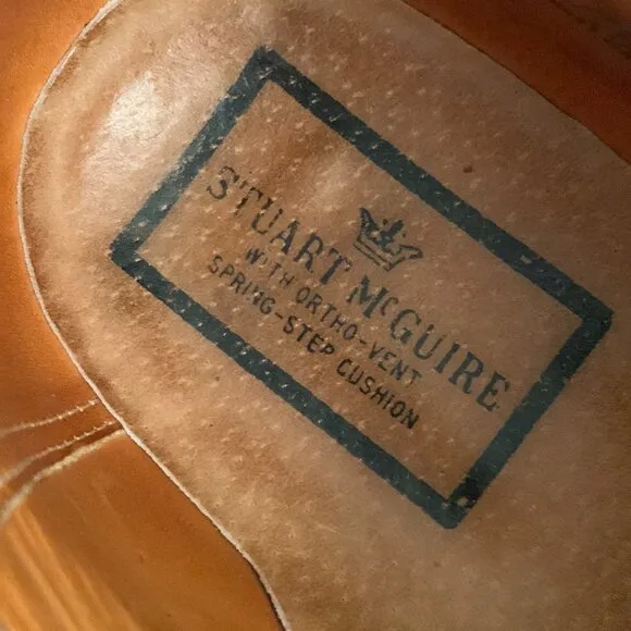 Stuart McGuire Wing-tip Brown Leather Oxford Men's Derby Shoes 11D