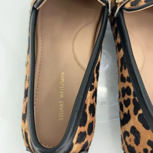 Stuart Weitzman Allpearls Faux Pearl Calf Hair Loafer Driving Shoes Women's 7.5
