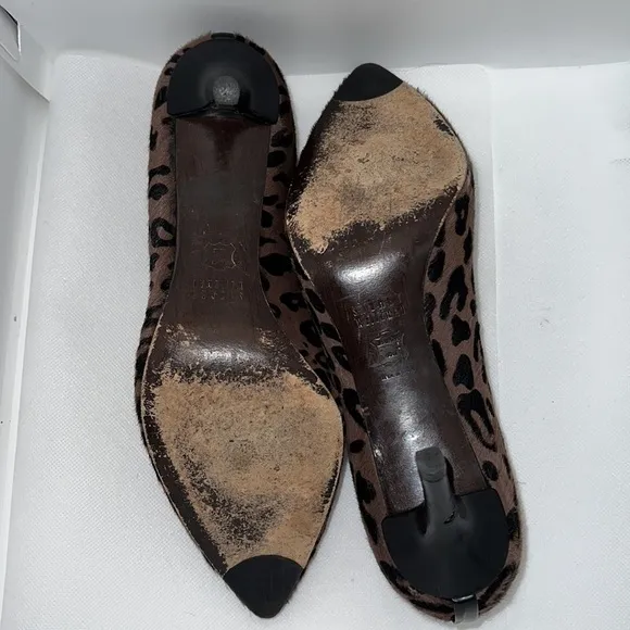 Stuart Weitzman animal Print leather pumps women’s shoes Sz 8.5 M