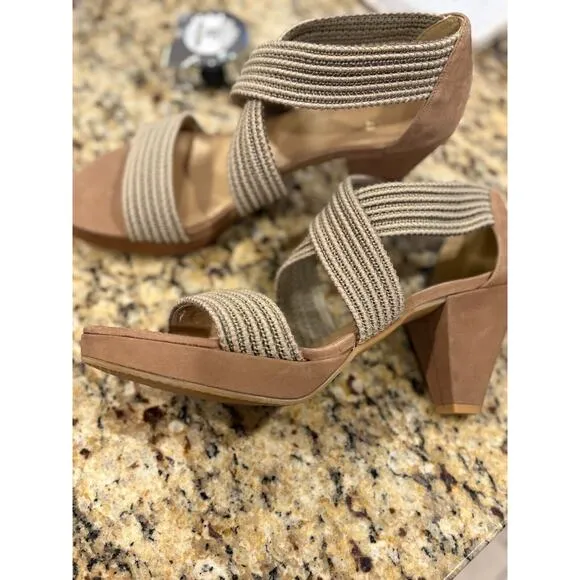 Stuart Weitzman Elastic Strap Sandal Heels Size 7