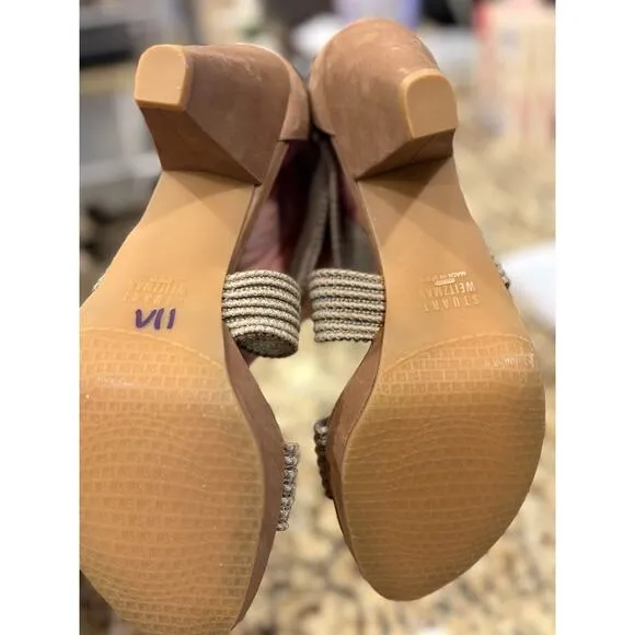 Stuart Weitzman Elastic Strap Sandal Heels Size 7
