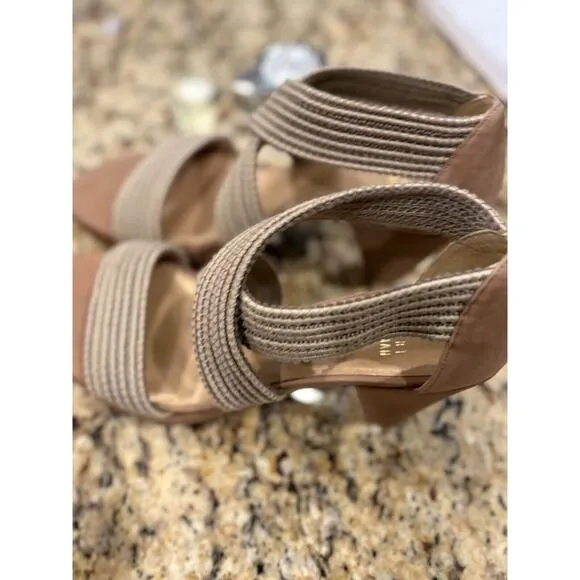 Stuart Weitzman Elastic Strap Sandal Heels Size 7