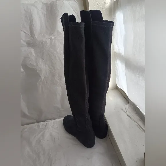 Stuart Weitzman MAINLINE  Over the Knee Boot Black suede women's  Size 8.5M