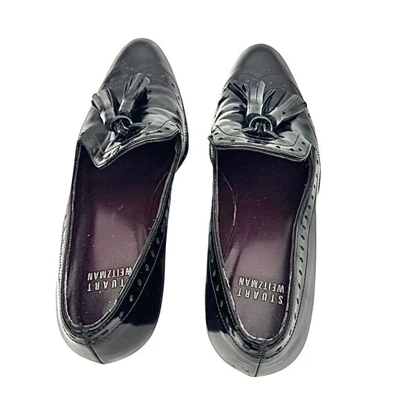 Stuart Weitzman Women’s Wing Tassel Loafer Size 5 M Made In Spain EUC
