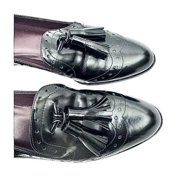Stuart Weitzman Women’s Wing Tassel Loafer Size 5 M Made In Spain EUC