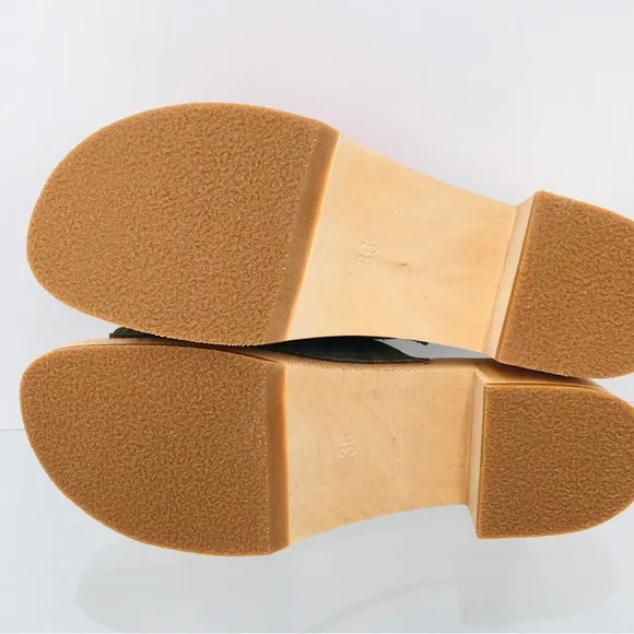 Swedish Hasbeens - Combo Clog - Rost / Olive Suede Leather Women’s Size US 6 M