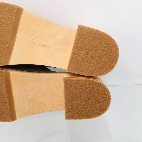Swedish Hasbeens - Combo Clog - Rost / Olive Suede Leather Women’s Size US 6 M