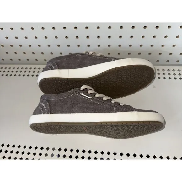 Taos Star Womens Washed Canvas Casual Lace Up Shoes Sneakers Size 8 Brown