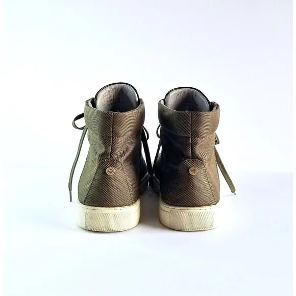 TCG Bomber Jacket Green Canvas Mid Top Zipper Lifestyle Sneakers Shoes Sz 44 11