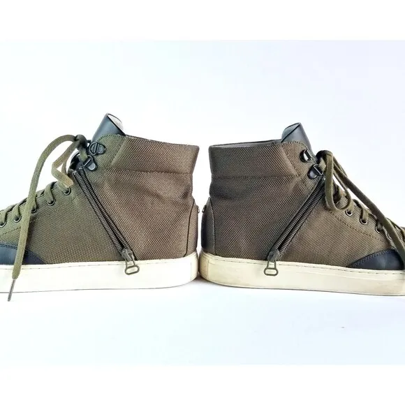 TCG Bomber Jacket Green Canvas Mid Top Zipper Lifestyle Sneakers Shoes Sz 44 11