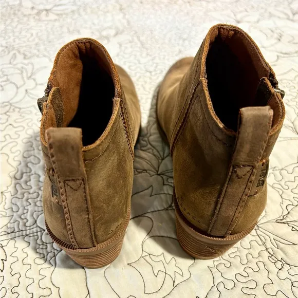 TEVA Anaya Side Zip Leather Ankle  Bootie in Brown 1120153 Women’s Sz 7