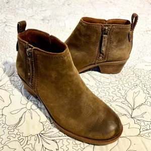 TEVA Anaya Side Zip Leather Ankle  Bootie in Brown 1120153 Women’s Sz 7