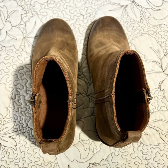 TEVA Anaya Side Zip Leather Ankle  Bootie in Brown 1120153 Women’s Sz 7