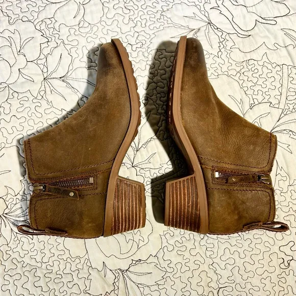 TEVA Anaya Side Zip Leather Ankle  Bootie in Brown 1120153 Women’s Sz 7