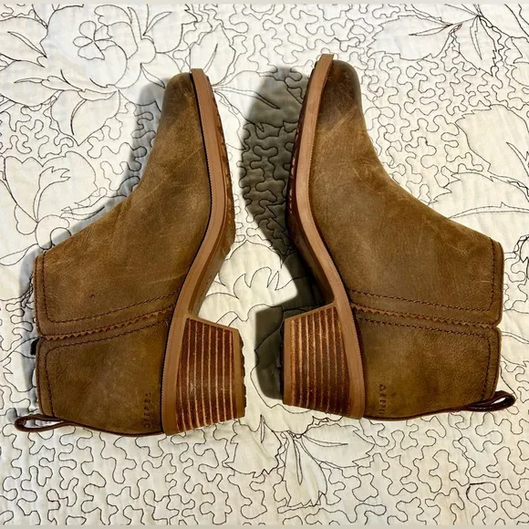 TEVA Anaya Side Zip Leather Ankle  Bootie in Brown 1120153 Women’s Sz 7