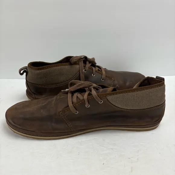 Teva Brown Lace-up Cedar Canyon Waxed Leather Shoes - Men's size 14
