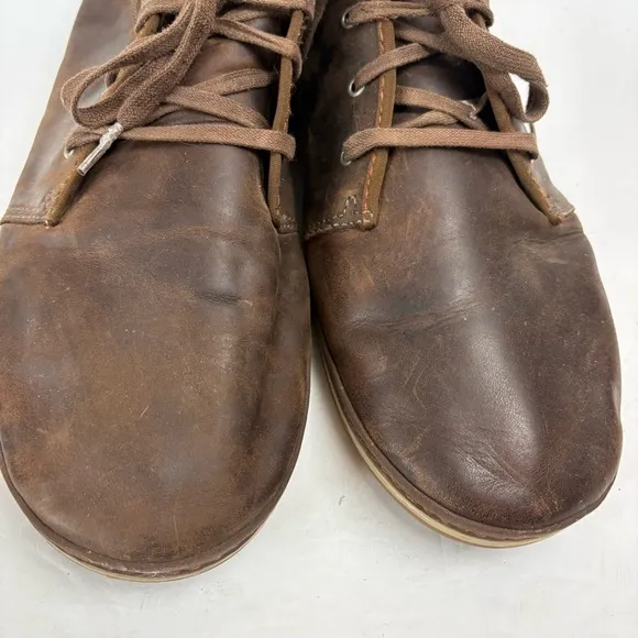 Teva Brown Lace-up Cedar Canyon Waxed Leather Shoes - Men's size 14