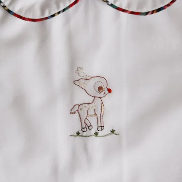 The Bailey Boys Red Tartan Plaid Reindeer Long Sleeve Set size 3 Months New