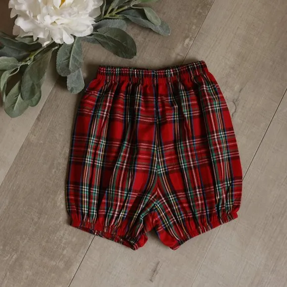 The Bailey Boys Red Tartan Plaid Reindeer Long Sleeve Set size 3 Months New