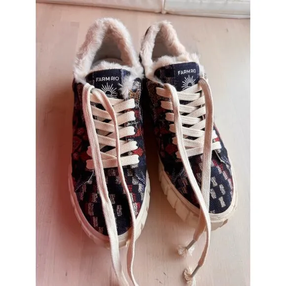 The Farm Rio Shoes Farm Rio Platform Sneakers Ainika Tapestry  size 8.5