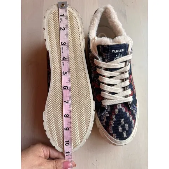 The Farm Rio Shoes Farm Rio Platform Sneakers Ainika Tapestry  size 8.5