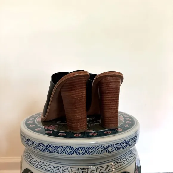 TIBI x Revolve Elegant Black Leather Mules