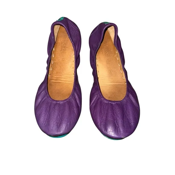 Tieks By Gavrieli Size 12 Purple Flats Classic Soft Full Grain Leather non Skid