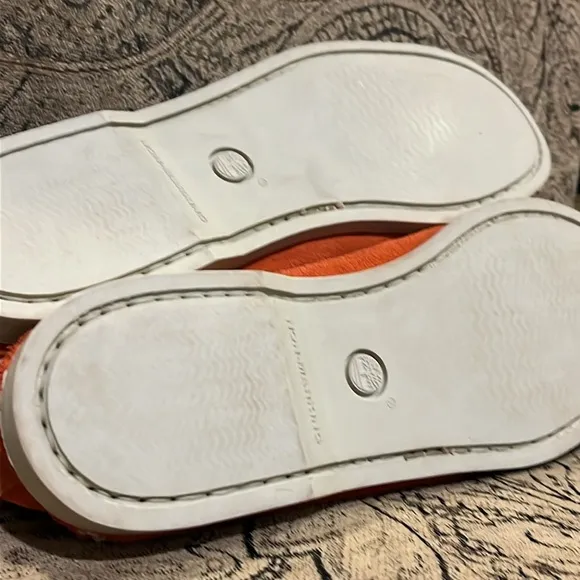 Timberland Boat Deck Shoes orange suede Mens Size 10.5