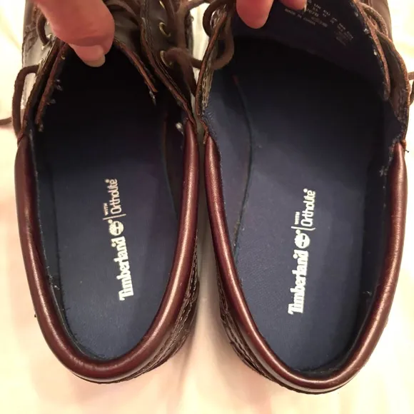 Timberland Brown leather boat shoes loafers with Ortholite SZ 10 NWOT