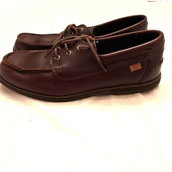 Timberland Brown leather boat shoes loafers with Ortholite SZ 10 NWOT