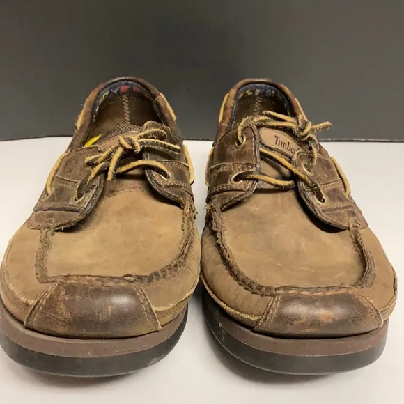 TIMBERLAND Brown Leather Loafer Classic Boat Shoes