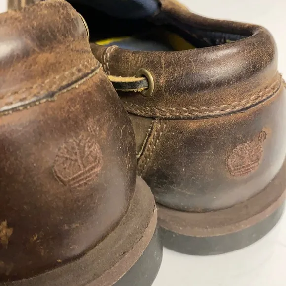 TIMBERLAND Brown Leather Loafer Classic Boat Shoes