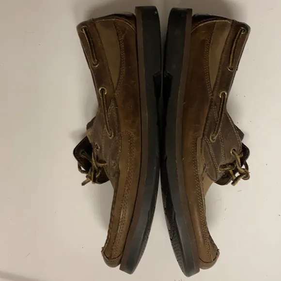 TIMBERLAND Brown Leather Loafer Classic Boat Shoes