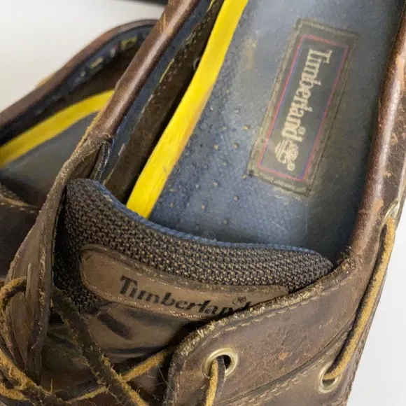 TIMBERLAND Brown Leather Loafer Classic Boat Shoes