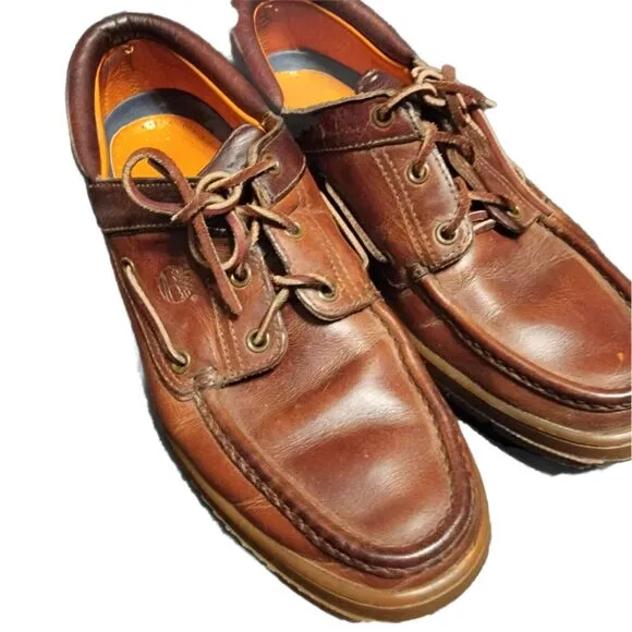Timberland Classic Heritage 3 Eye Lug Size 11.5 Brown Casual Boat Shoes