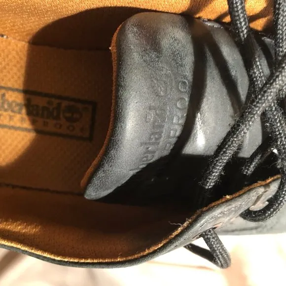 Timberland men lace up black nubuck leather shoes, 10.5