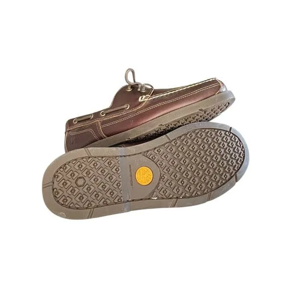 Timberland Men's Piper Cove Leather Boat Shoes Size 10.5 Brown