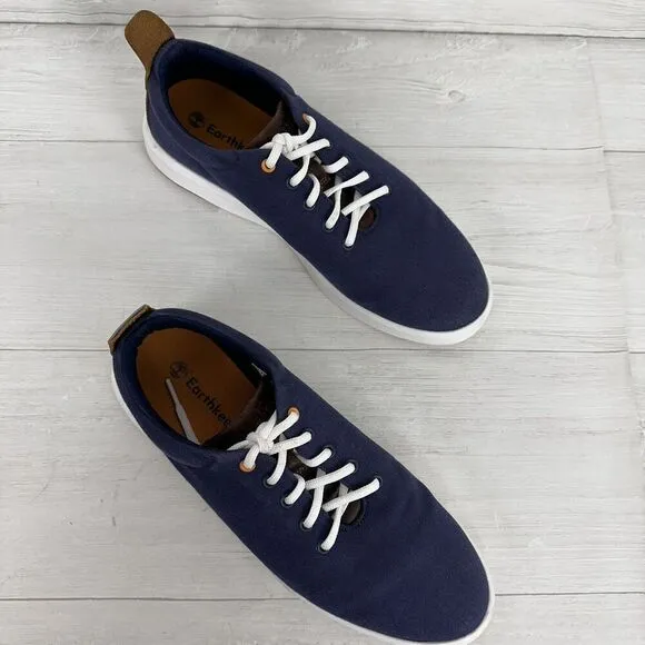 Timberland Sneakers Mens 10 Navy Truecloud Earthkeepers Canvas Trainers Shoes