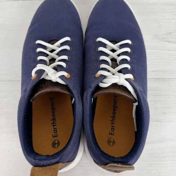 Timberland Sneakers Mens 10 Navy Truecloud Earthkeepers Canvas Trainers Shoes