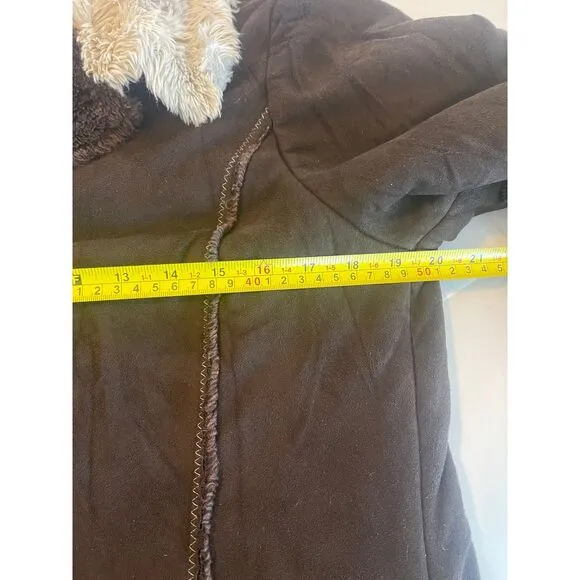TKW Vintage Penny Lane‎ coat, Medium to Large, faux shearling collar and cuffs