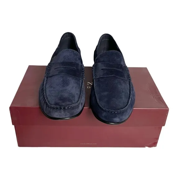 To Boot New York Adam Derrick Blue suede leather loafers shoes size US 11