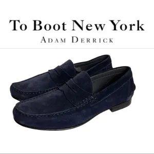 To Boot New York Adam Derrick Blue suede leather loafers shoes size US 11