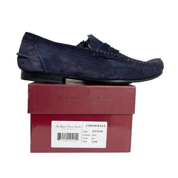 To Boot New York Adam Derrick Blue suede leather loafers shoes size US 11