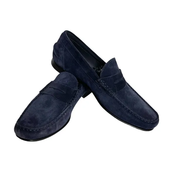 To Boot New York Adam Derrick Blue suede leather loafers shoes size US 11