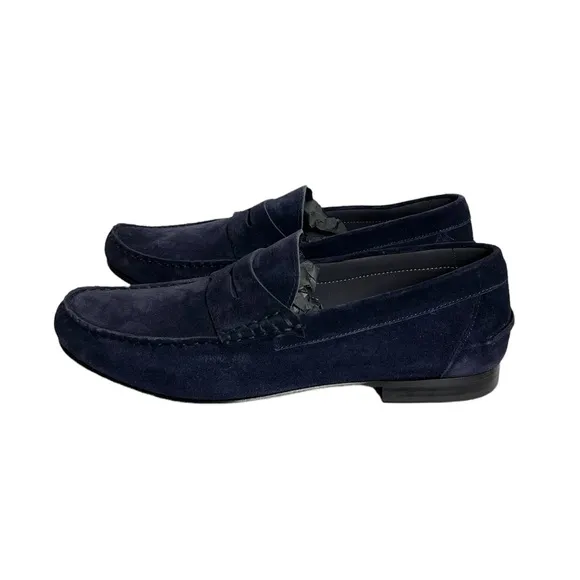 To Boot New York Adam Derrick Blue suede leather loafers shoes size US 11