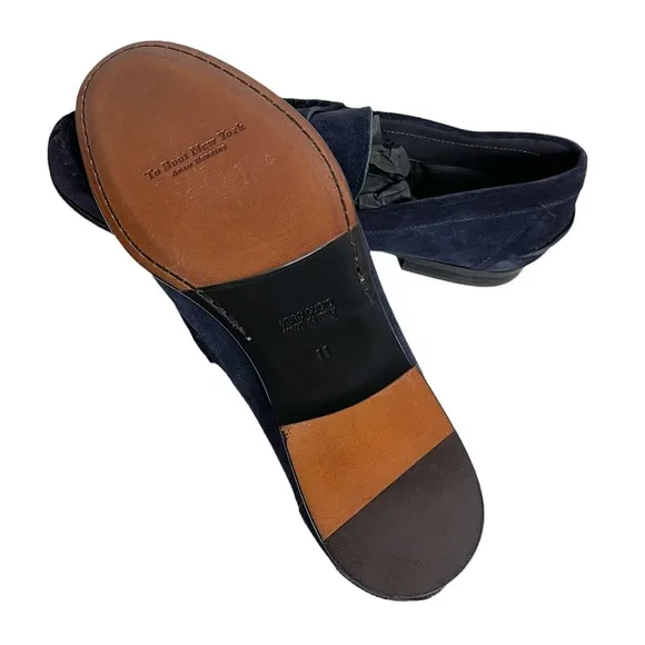 To Boot New York Adam Derrick Blue suede leather loafers shoes size US 11